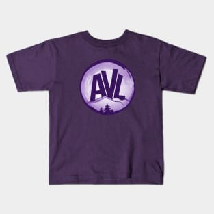 AVL - Asheville, NC - Watercolor Purple 19 Kids T-Shirt